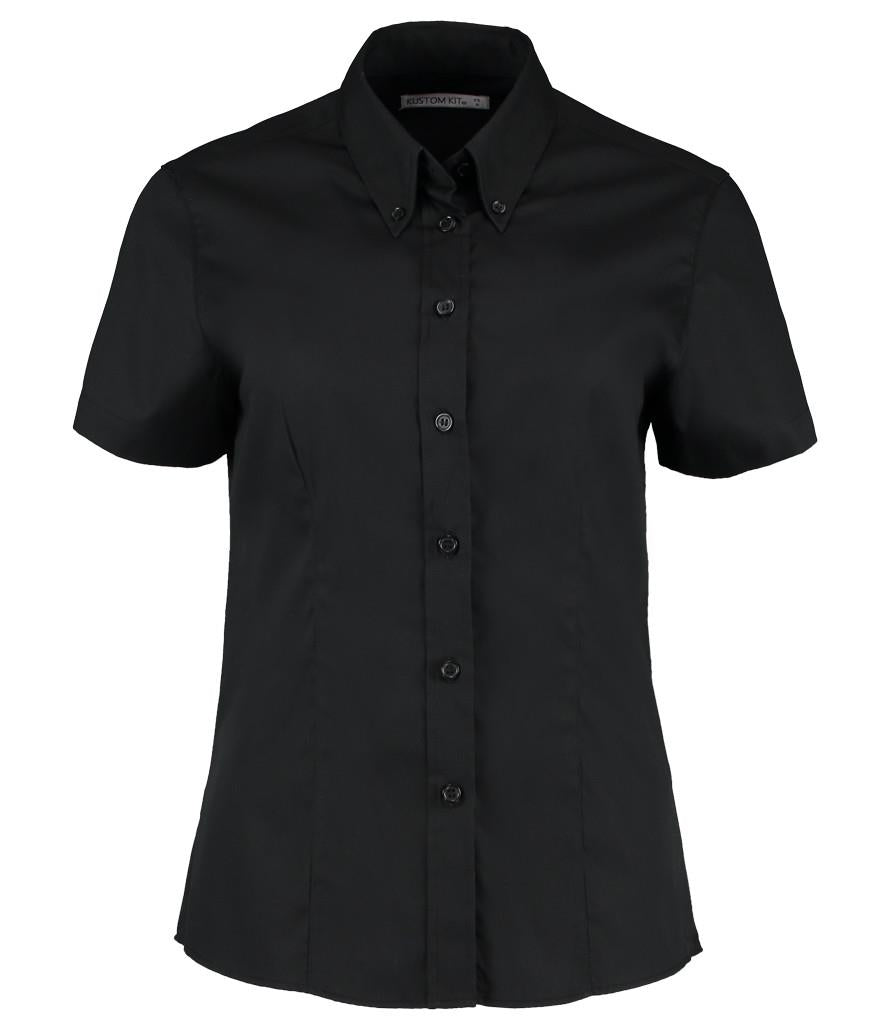 Ladies Premium Short Sleeve Tailored Oxford Shirt