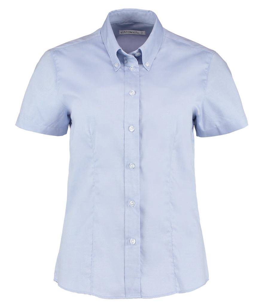 Ladies Premium Short Sleeve Tailored Oxford Shirt