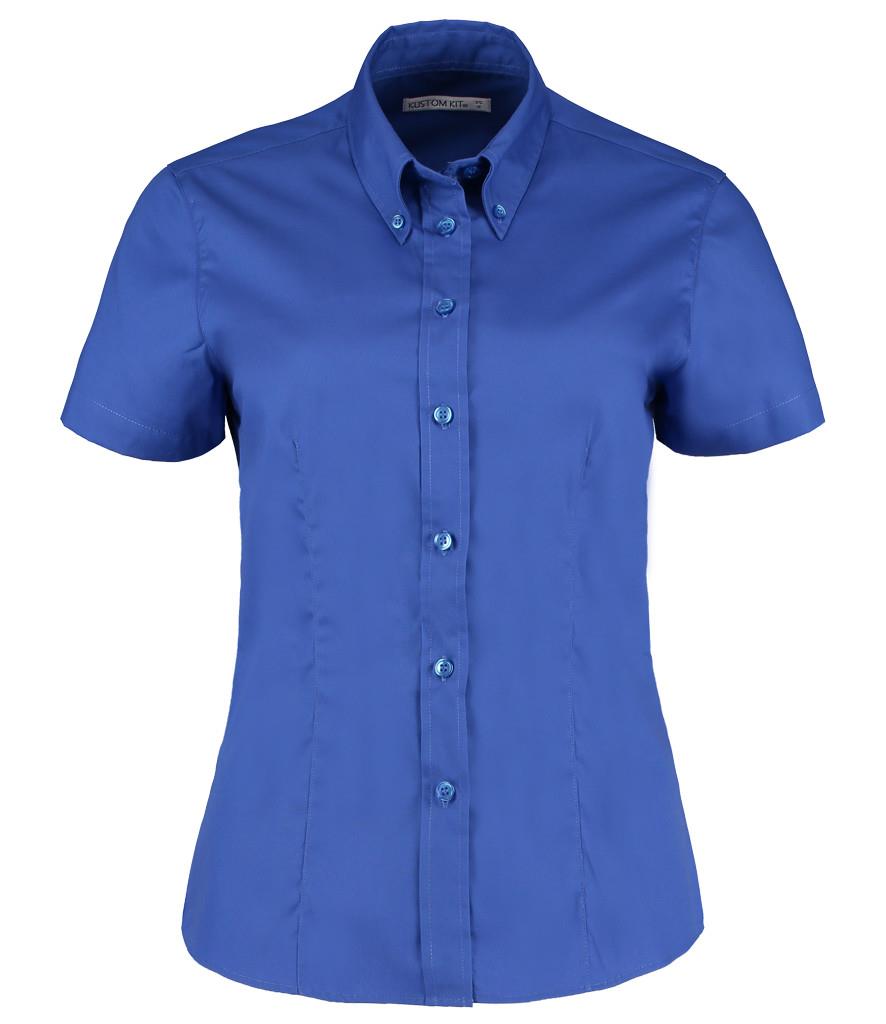 Ladies Premium Short Sleeve Tailored Oxford Shirt