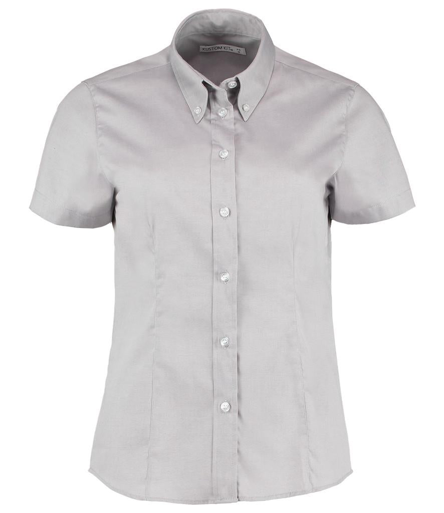 Ladies Premium Short Sleeve Tailored Oxford Shirt