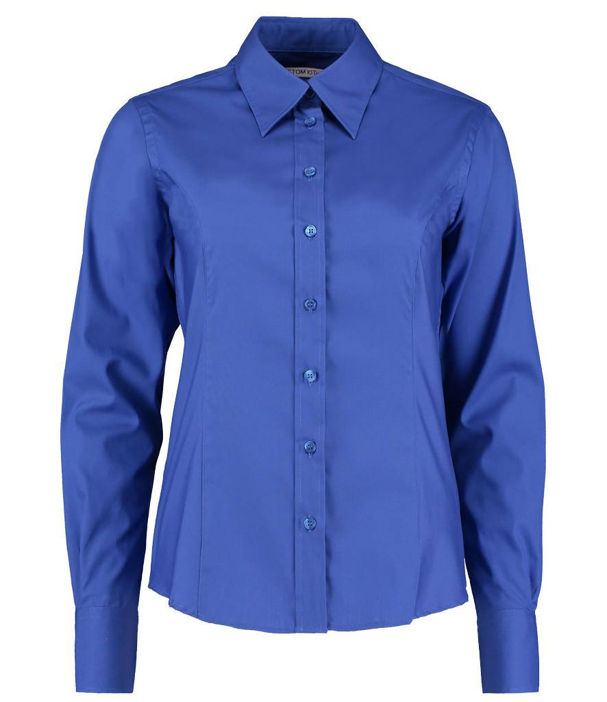 Ladies Premium Long Sleeve Tailored Oxford Shirt