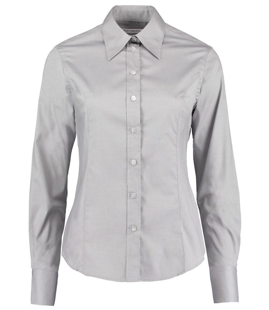 Ladies Premium Long Sleeve Tailored Oxford Shirt