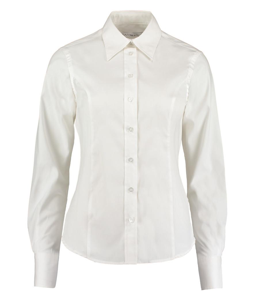 Ladies Premium Long Sleeve Tailored Oxford Shirt