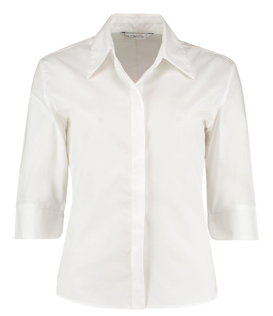 Ladies 3/4 Sleeve Tailored Continental Shirt