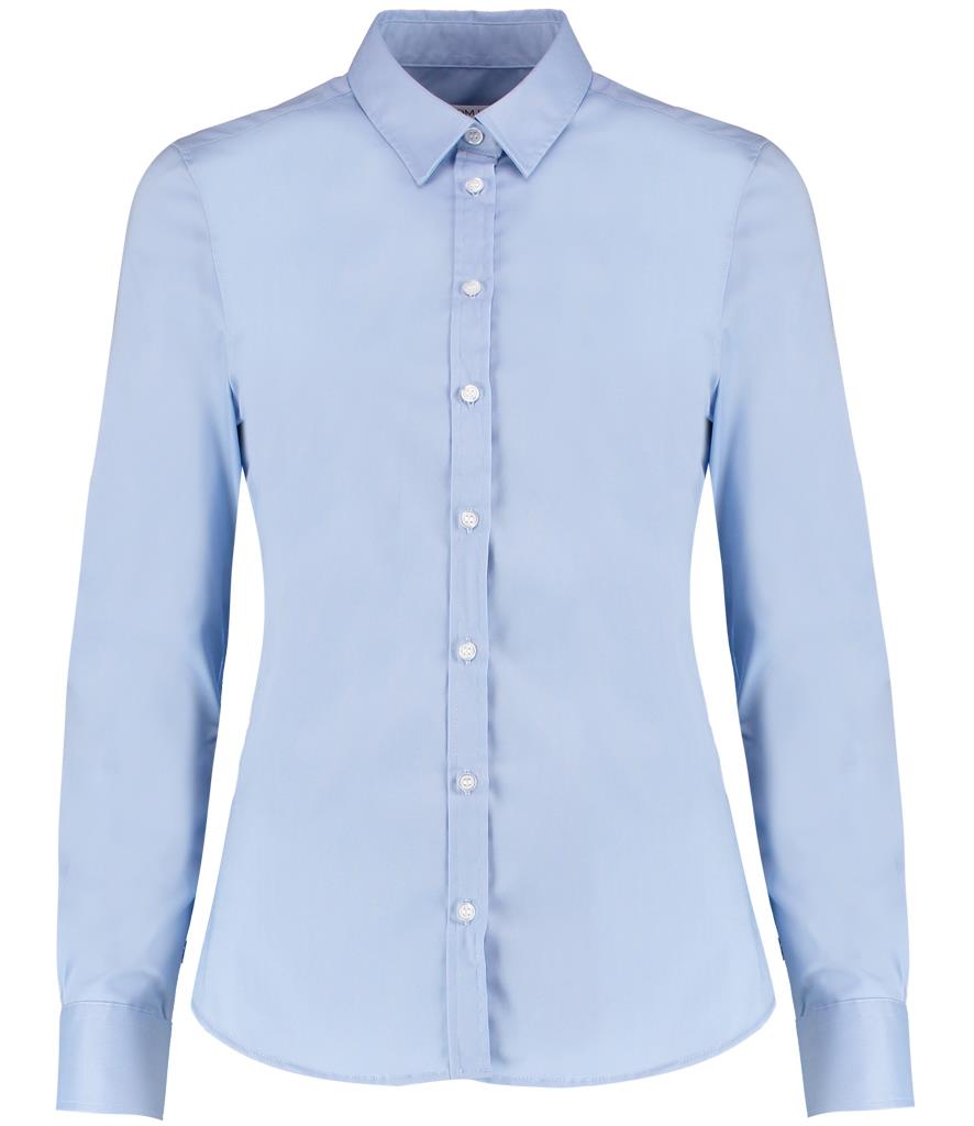Ladies Long Sleeve Tailored Stretch Oxford Shirt