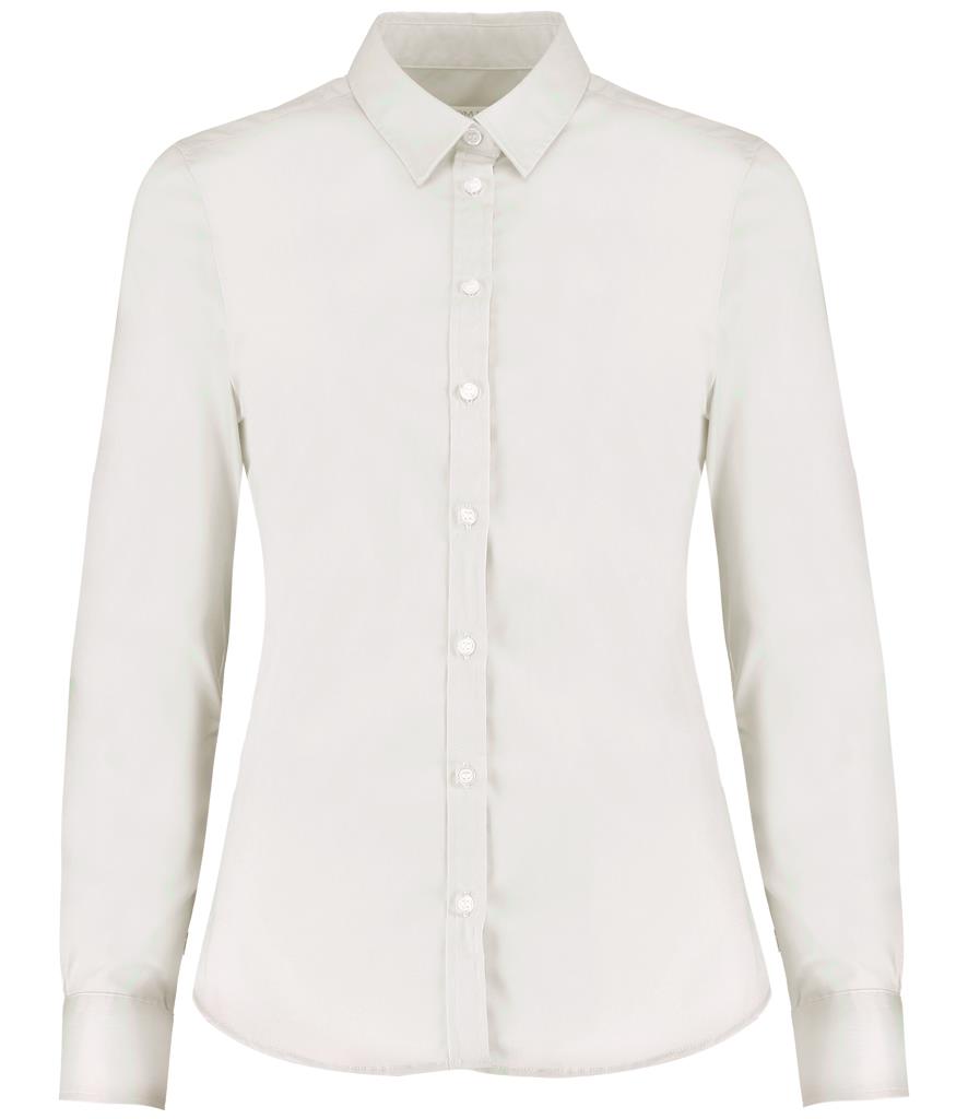 Ladies Long Sleeve Tailored Stretch Oxford Shirt