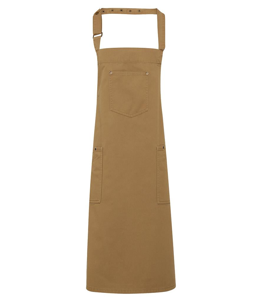 Cotton Chino Bib Apron