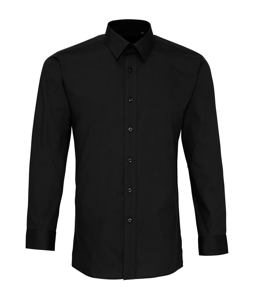 Long Sleeve Fitted Poplin Shirt