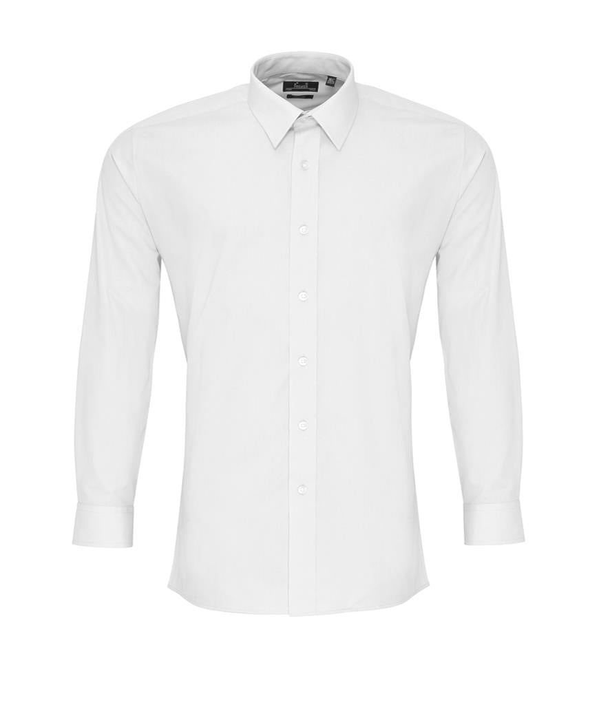 Long Sleeve Fitted Poplin Shirt