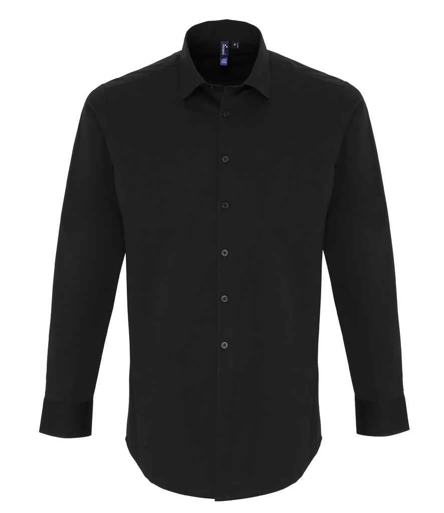 Long Sleeve Stretch Fit Poplin Shirt