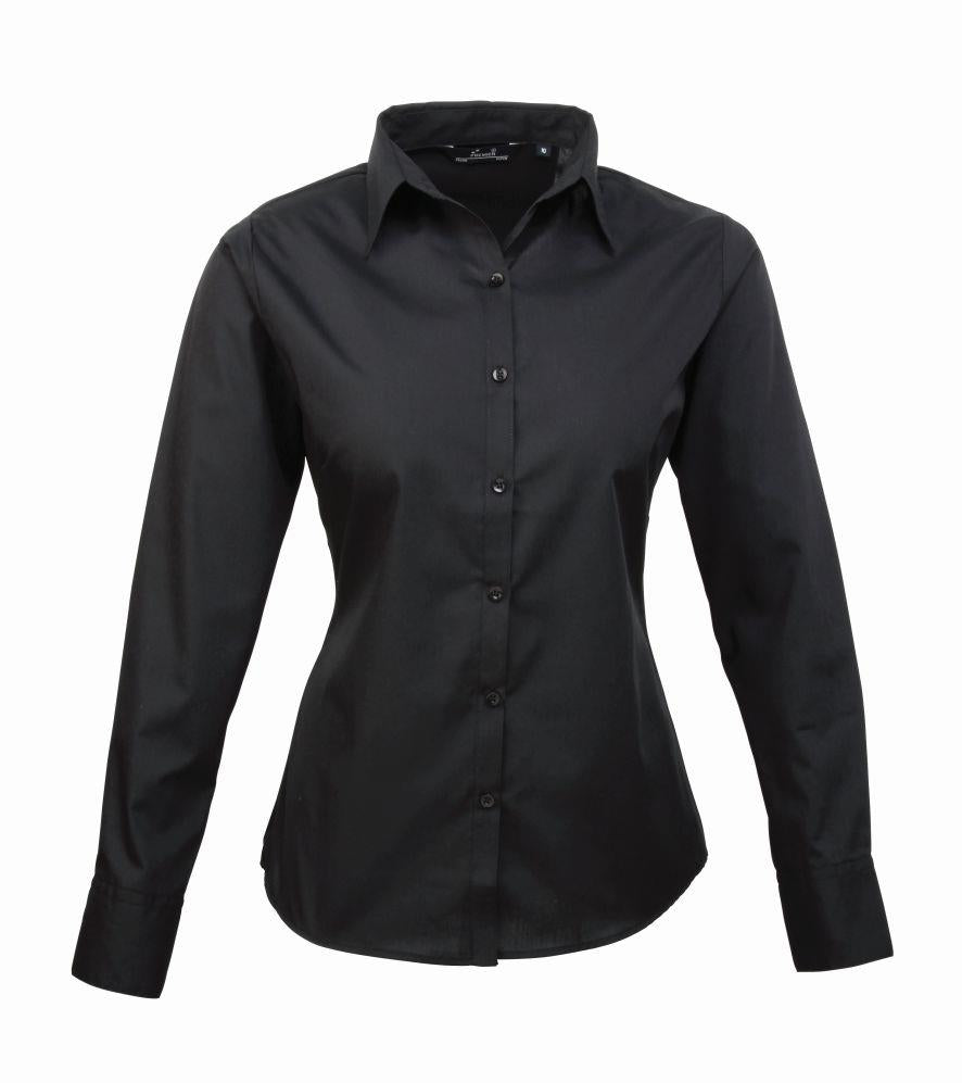 Ladies Long Sleeve Poplin Blouse