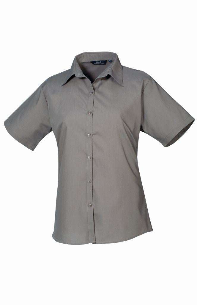 Premier Ladies Short Sleeve Poplin Blouse