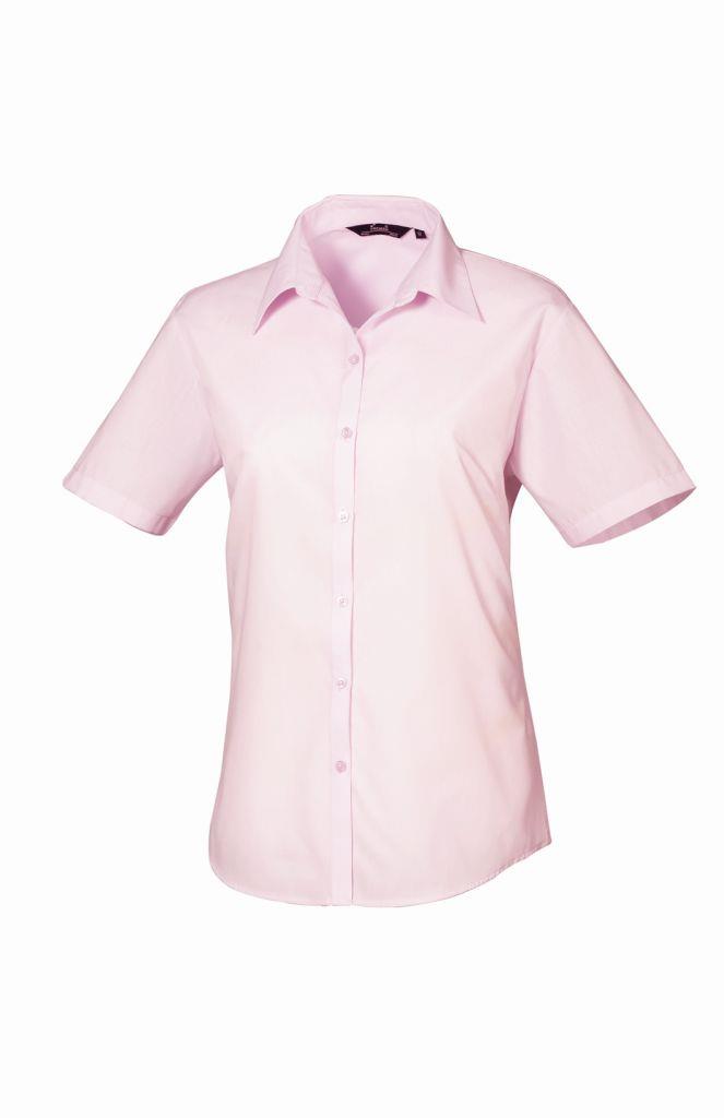 Premier Ladies Short Sleeve Poplin Blouse