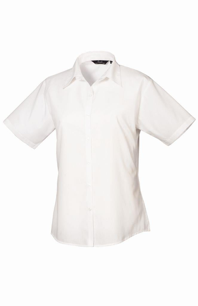 Premier Ladies Short Sleeve Poplin Blouse
