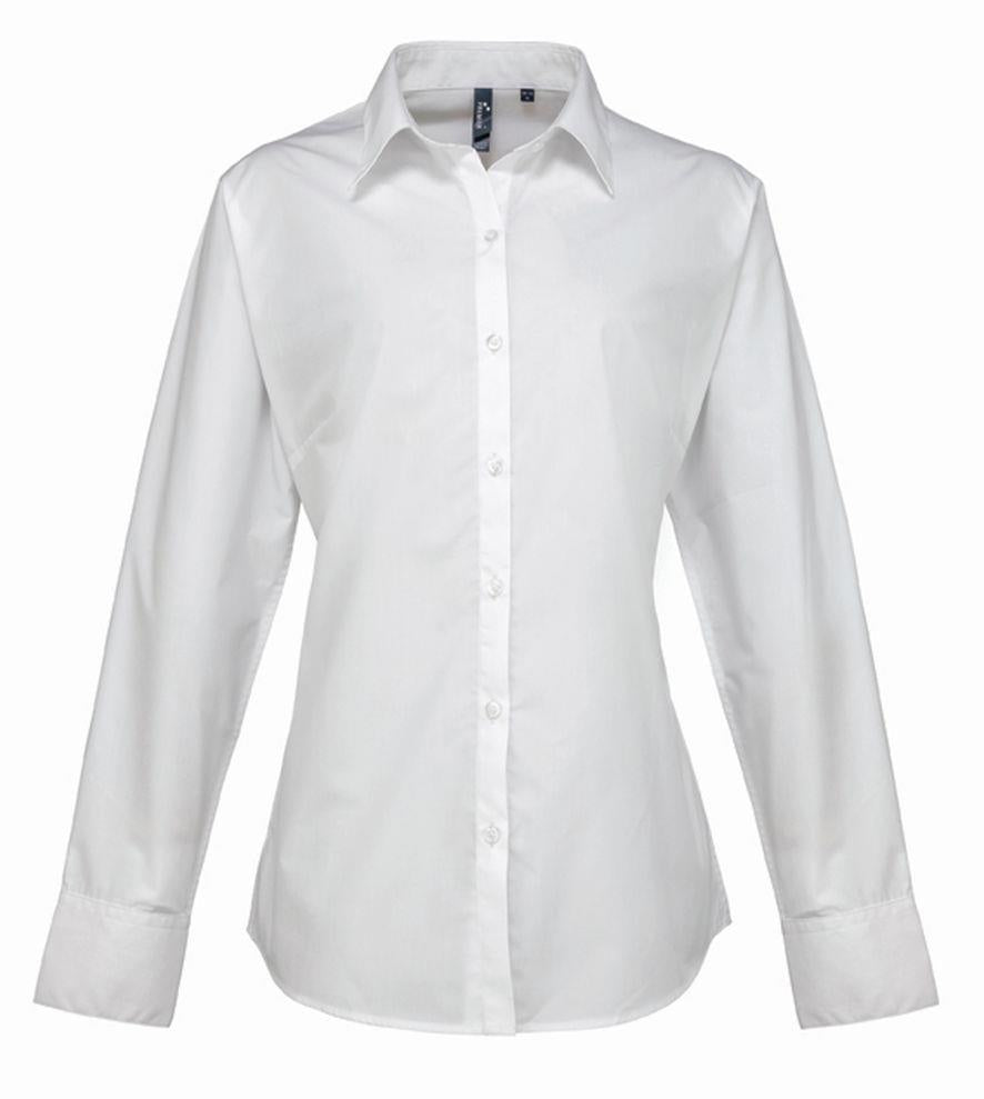 Ladies Supreme Long Sleeve Poplin Shirt