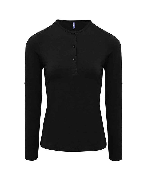 Ladies Long John Roll Sleeve T-Shirt