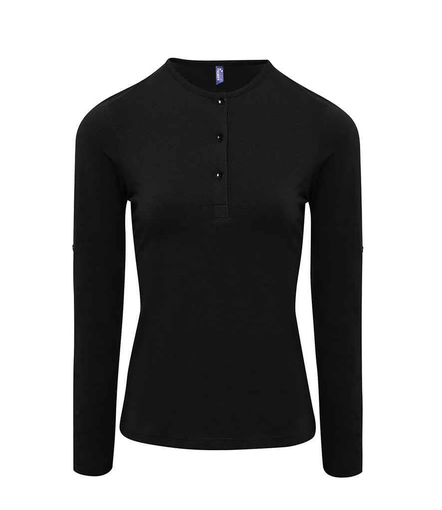 Ladies Long John Roll Sleeve T-Shirt