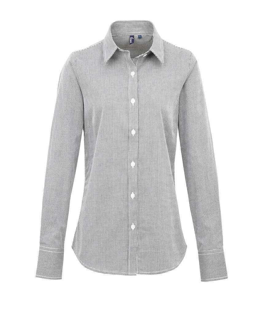 Ladies Gingham Long Sleeve Shirt