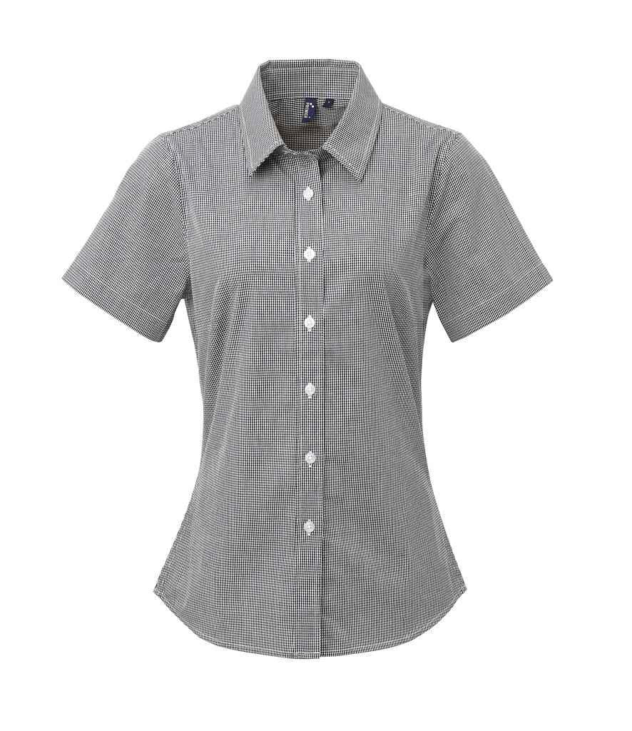 Ladies Gingham Short Sleeve Shirt