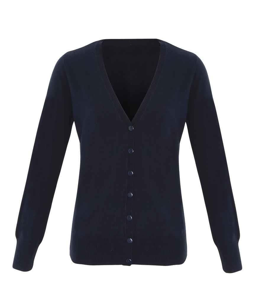 Ladies Essential Acrylic V Neck Cardigan