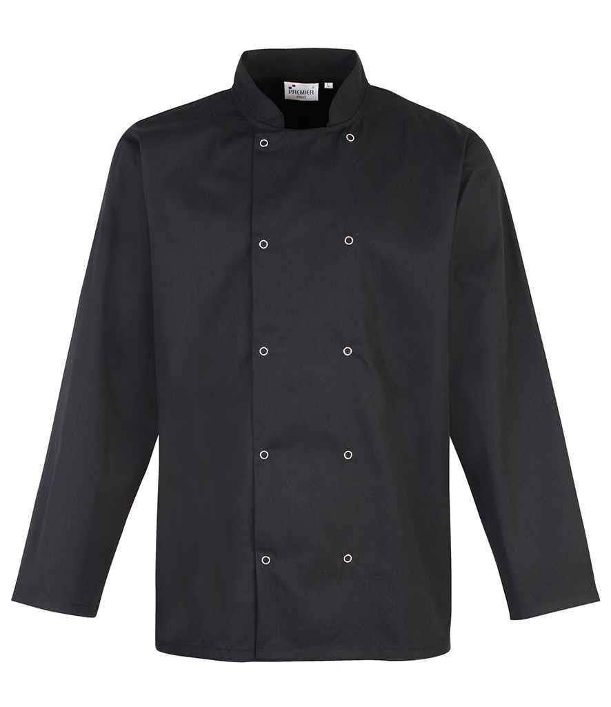 Unisex Long Sleeve Stud Front Chef's Jacket