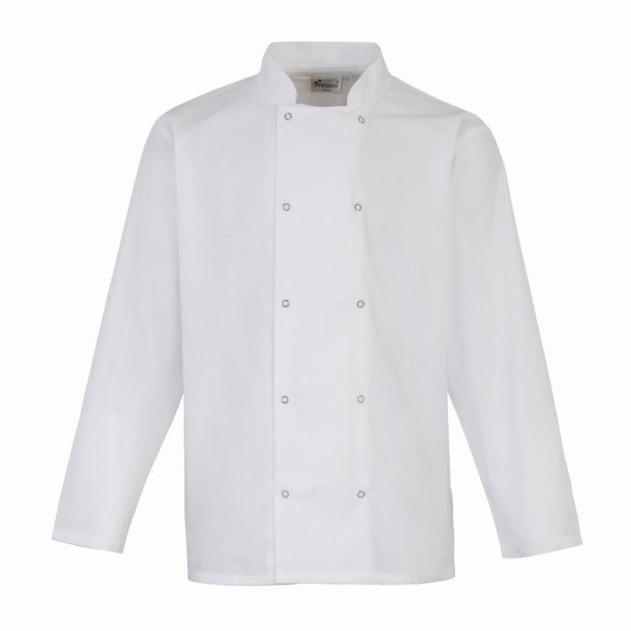 Unisex Long Sleeve Stud Front Chef's Jacket