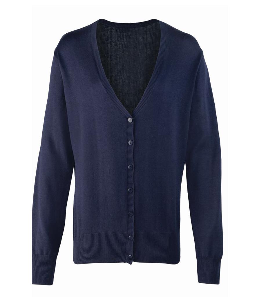 Ladies Cotton Acrylic V Neck Cardigan