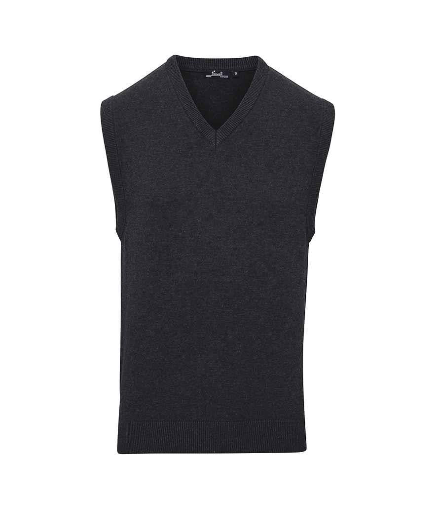 Sleeveless Cotton Acrylic V Neck Sweater
