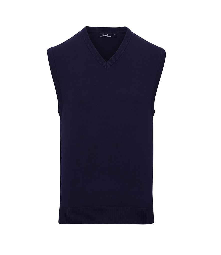 Sleeveless Cotton Acrylic V Neck Sweater