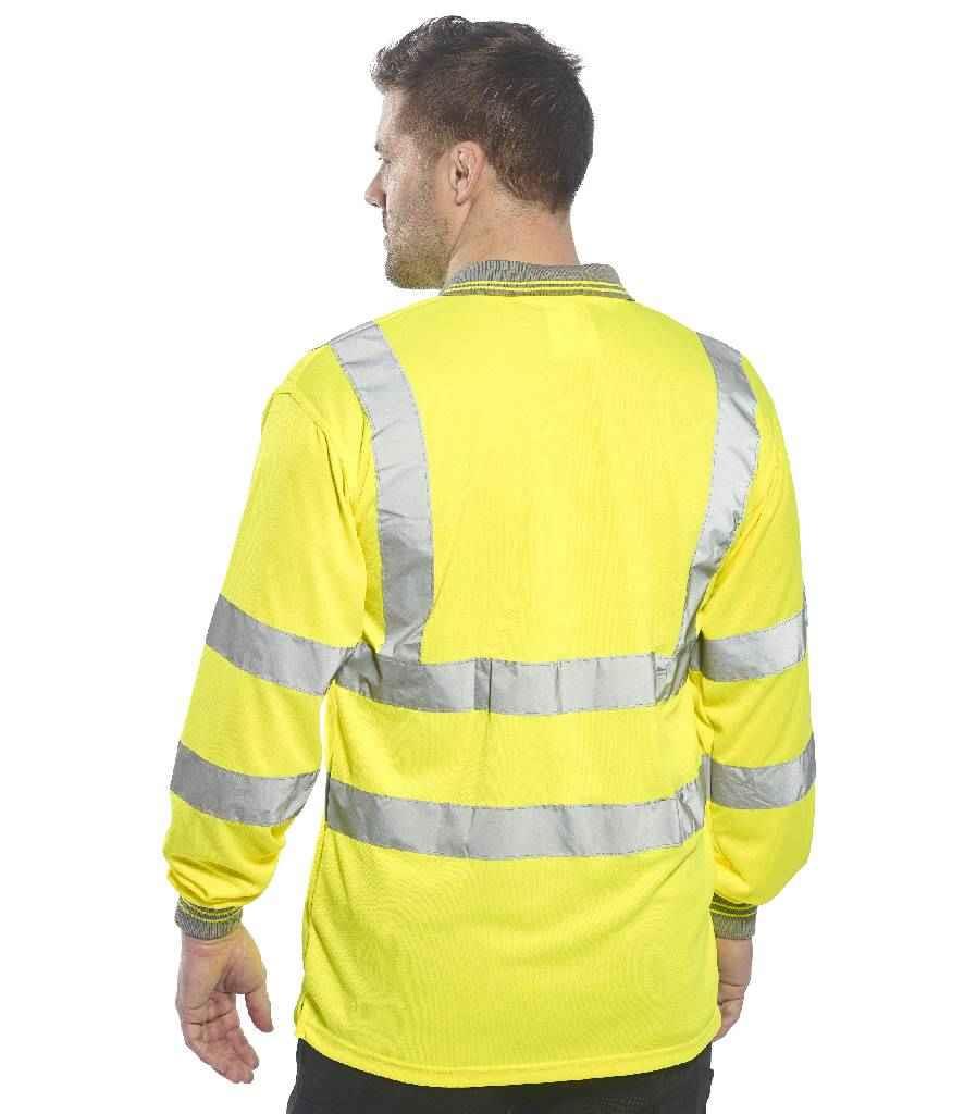 Hi-Vis Long Sleeve Polo Shirt