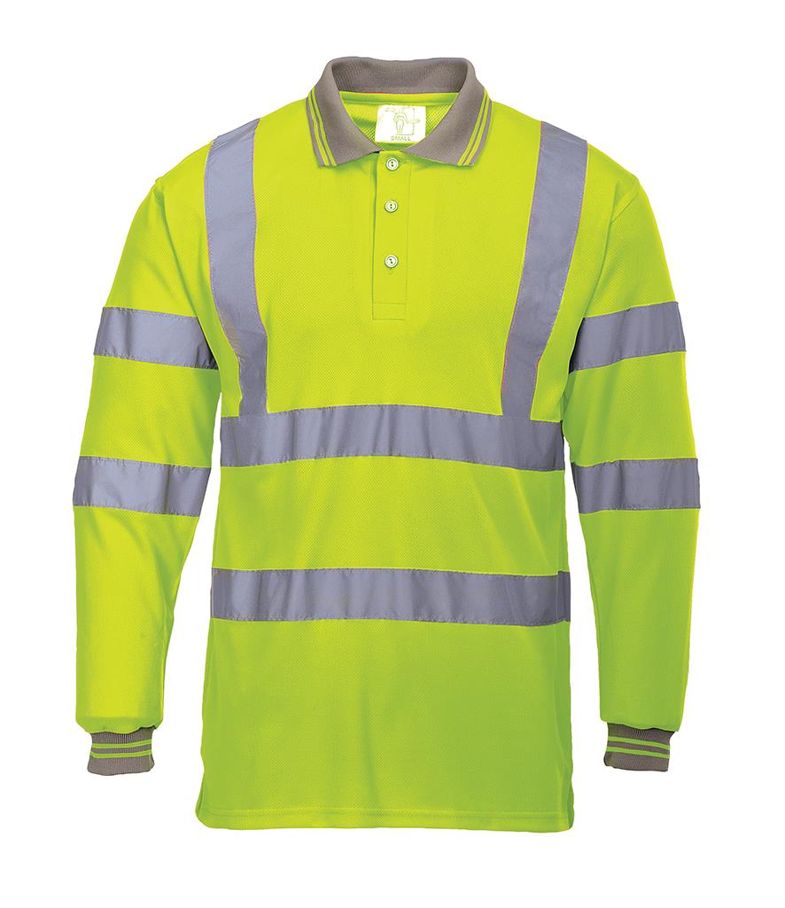Hi-Vis Long Sleeve Polo Shirt